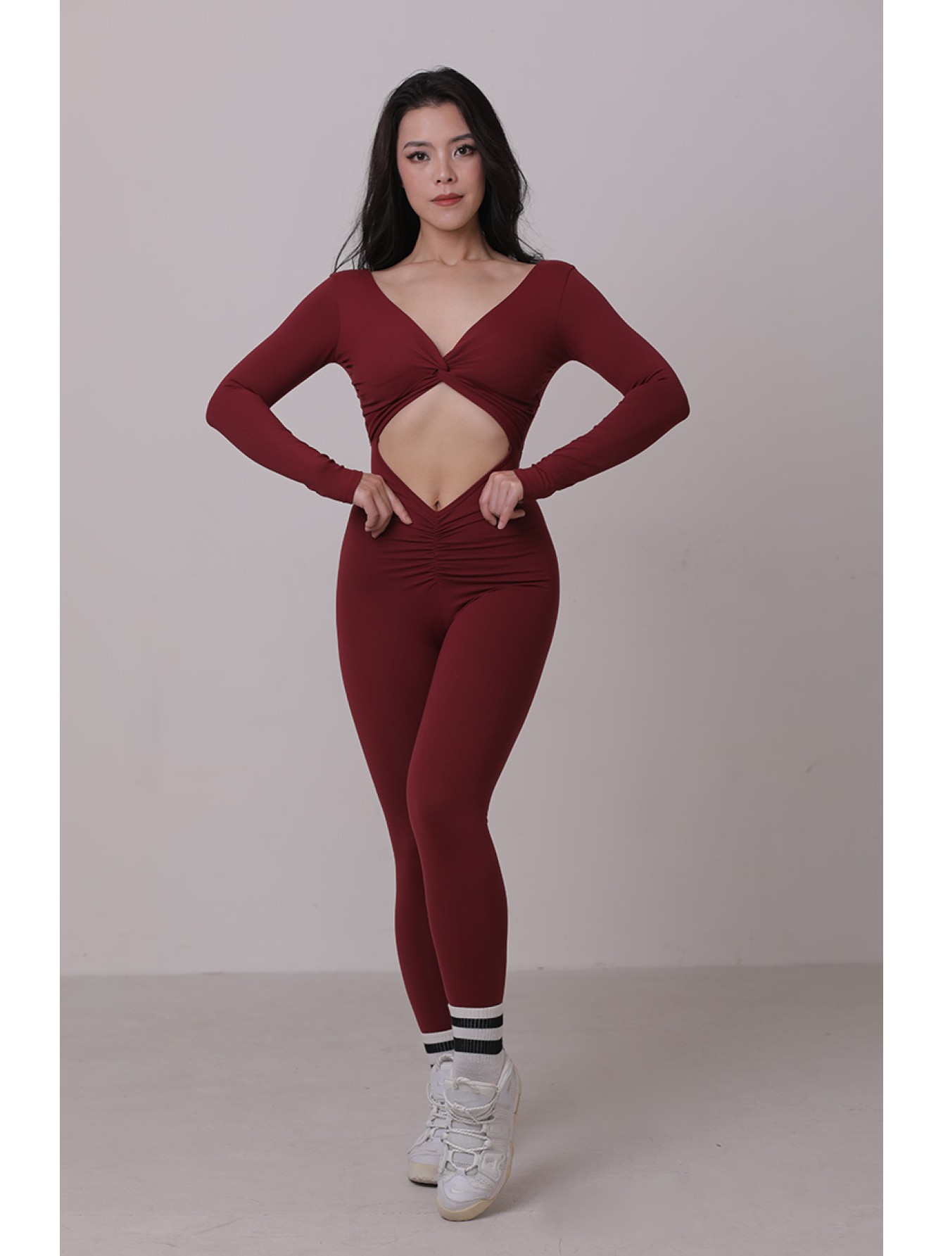Off shoulder tie up jumpsuit 
