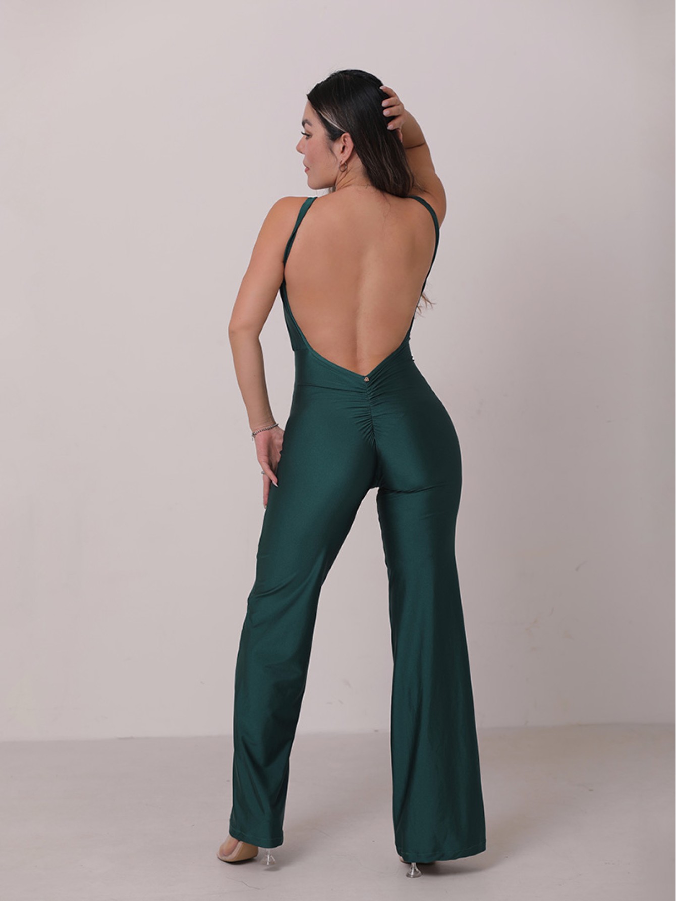 Vintage pleats wide leg jumpsuit  