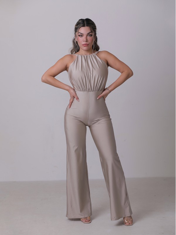 Vintage pleats wide leg jumpsuit  
