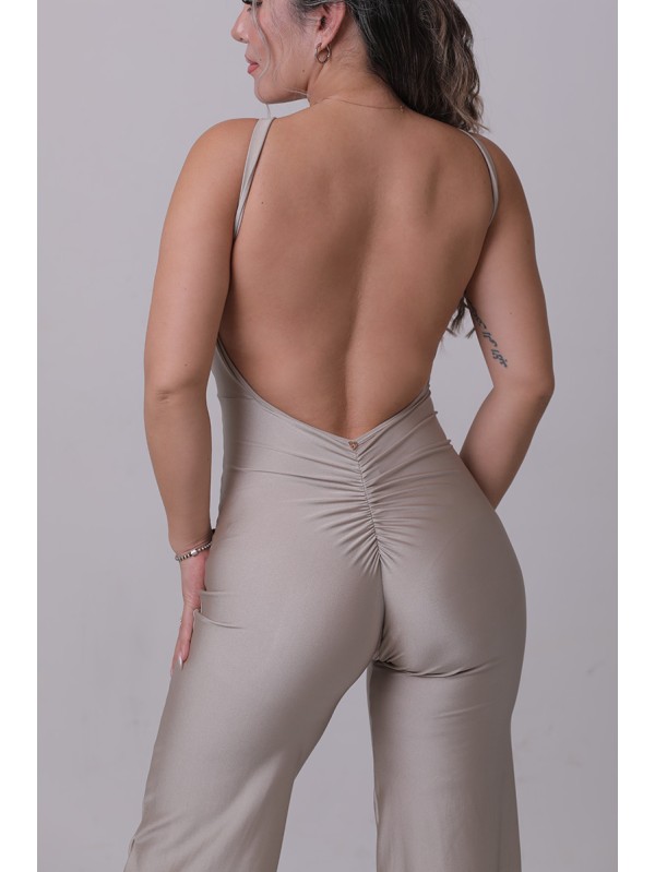 Vintage pleats wide leg jumpsuit 
