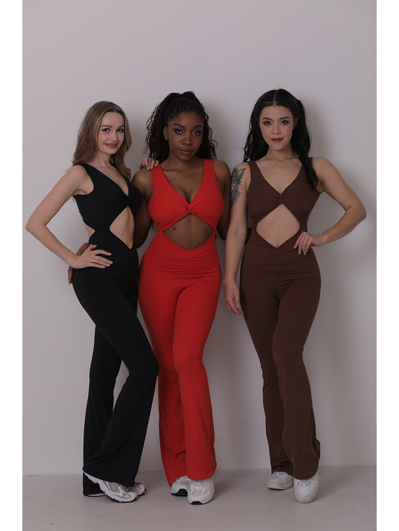 Twist sporty flare jumpsuit  