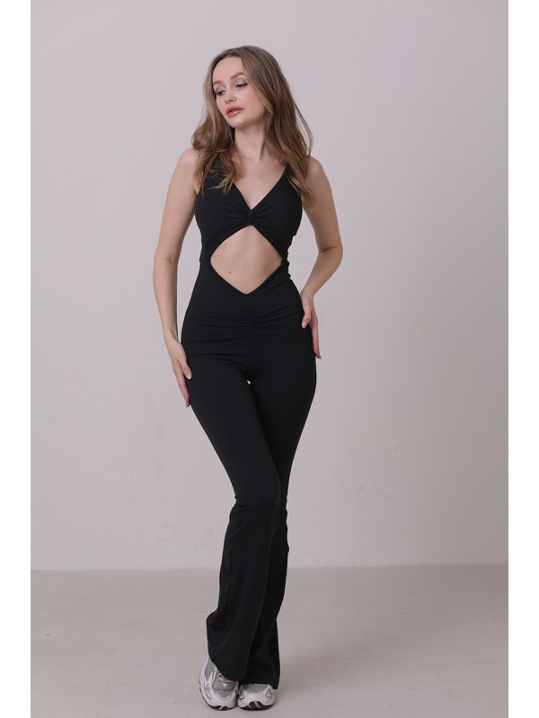 Twist sporty flare jumpsuit  