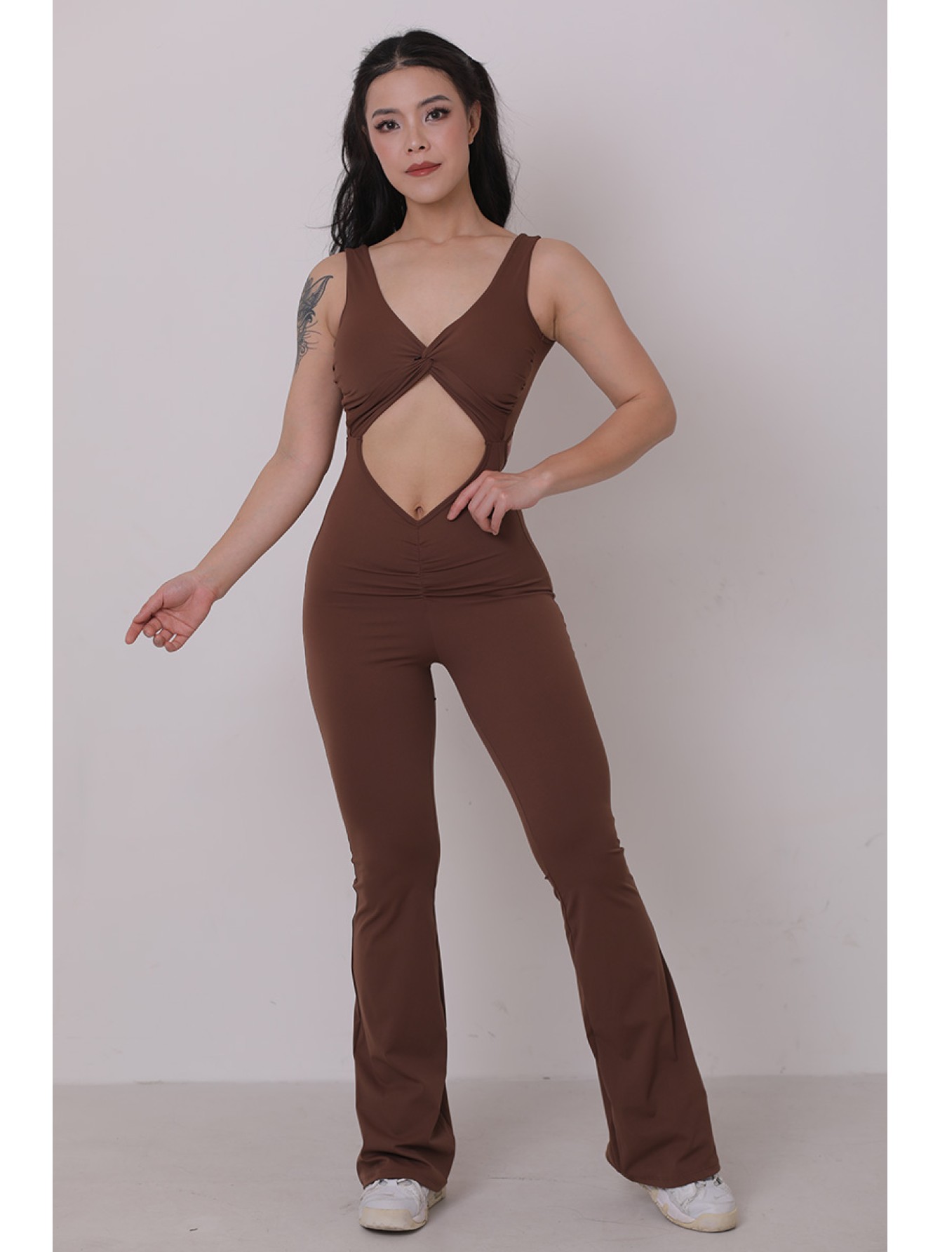 Twist sporty flare jumpsuit  