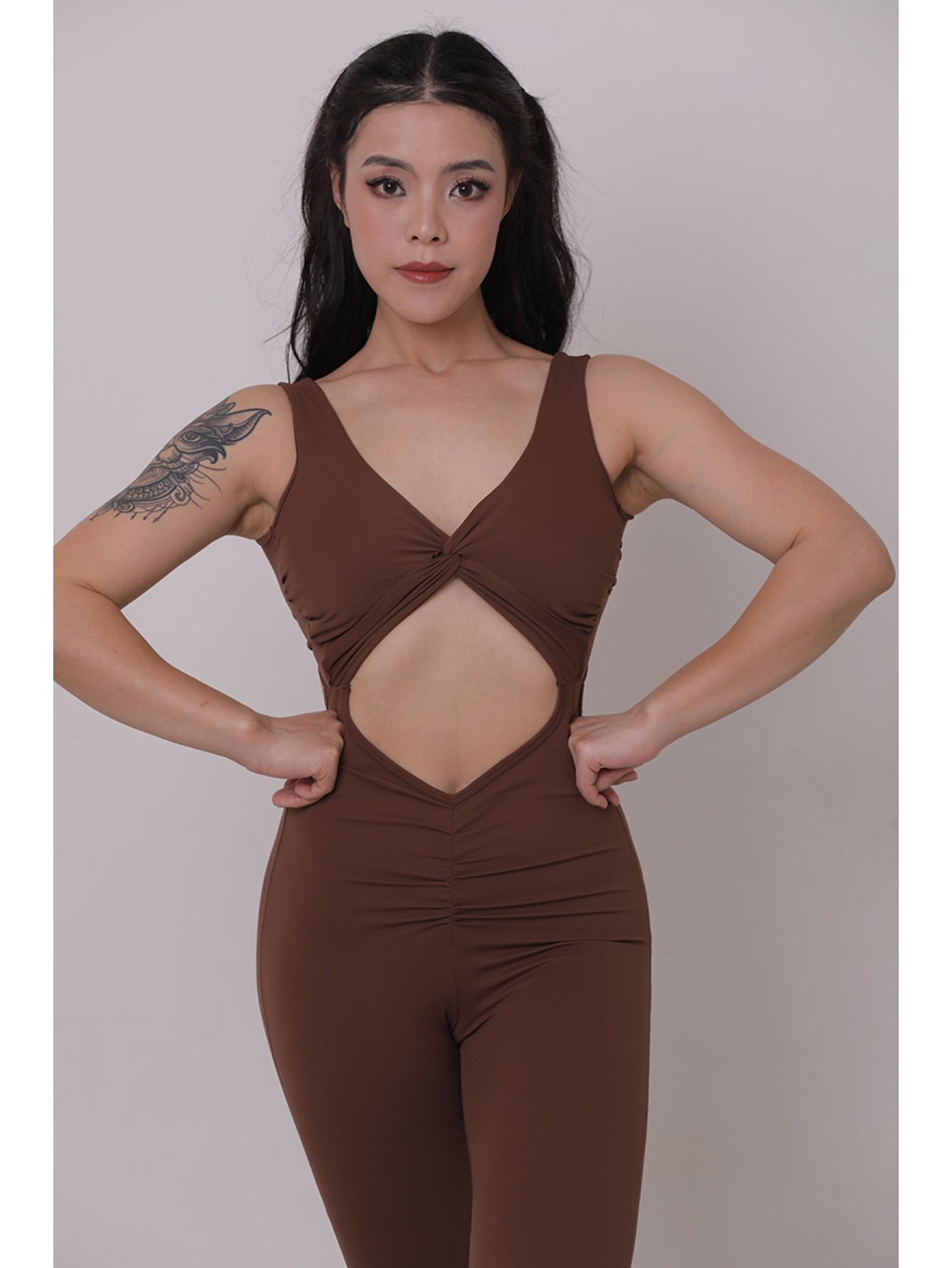 Twist sporty flare jumpsuit  