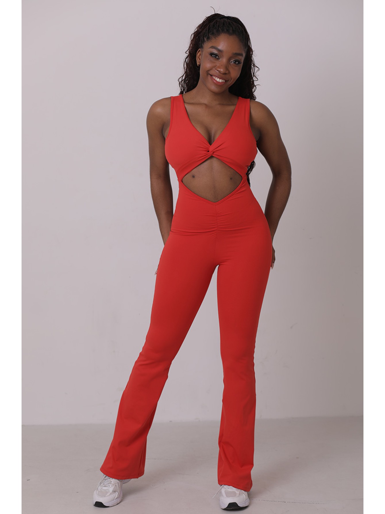 Twist sporty flare jumpsuit  