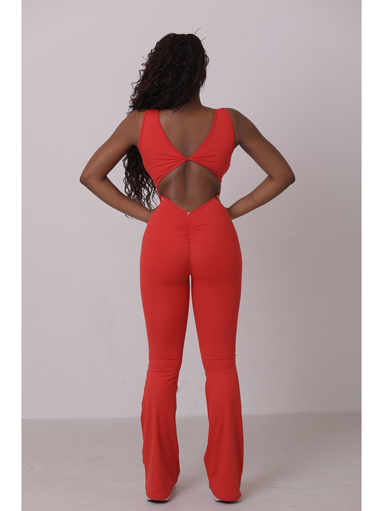 Twist sporty flare jumpsuit  