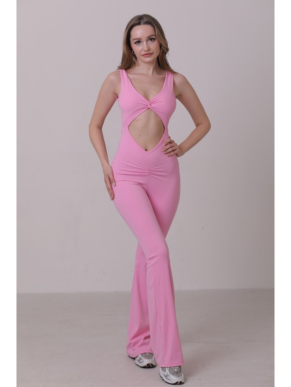 Twist sporty flare jumpsuit  