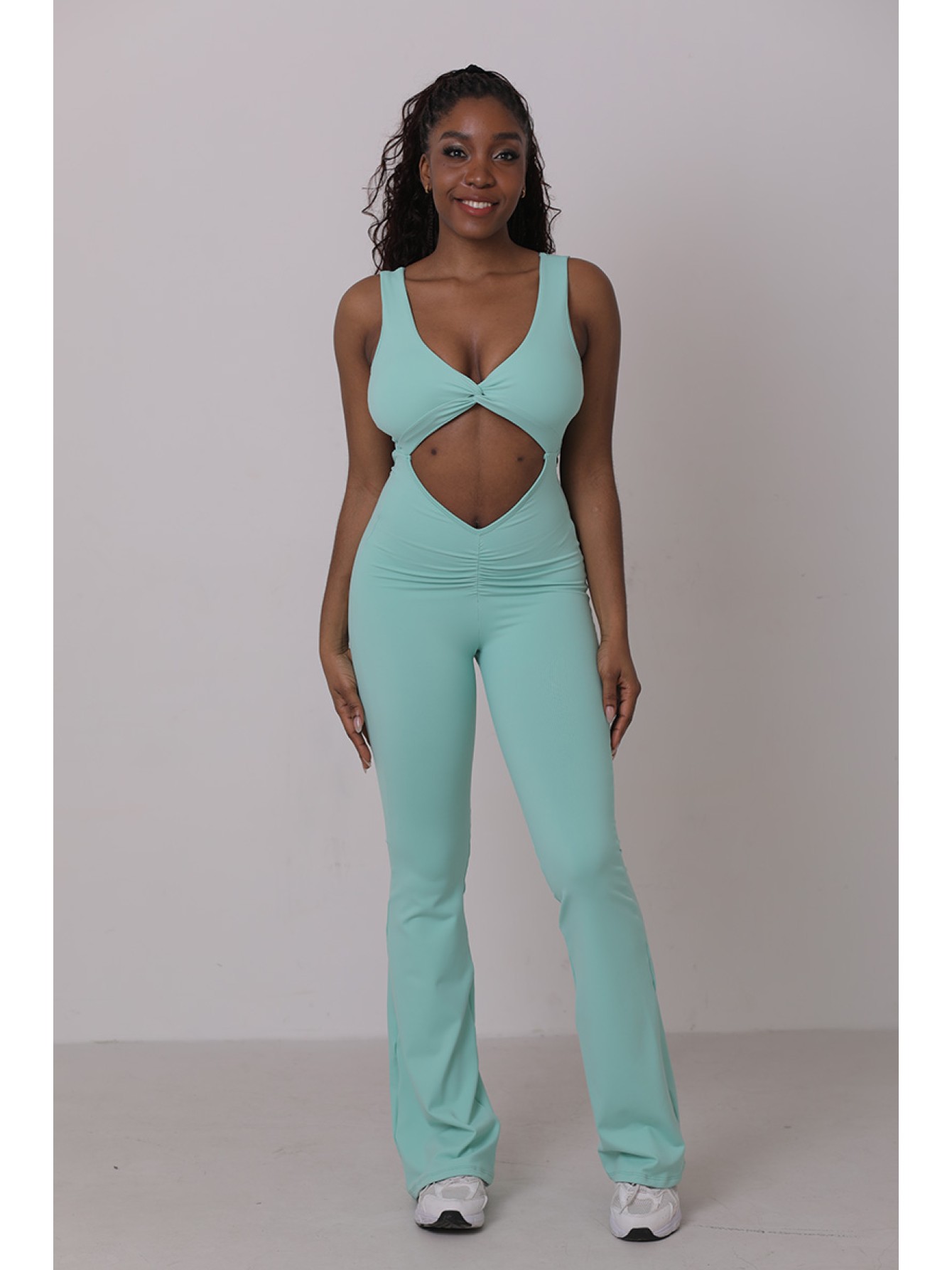 Twist sporty flare jumpsuit  