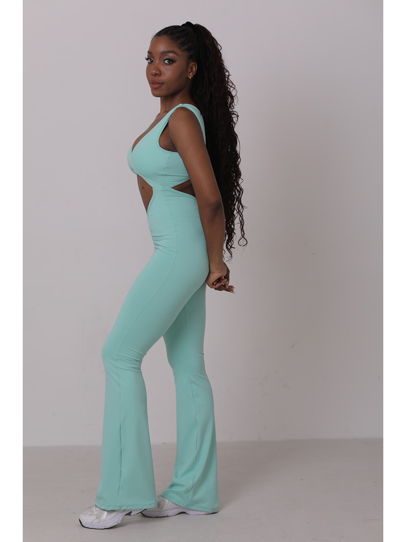 Twist sporty flare jumpsuit  