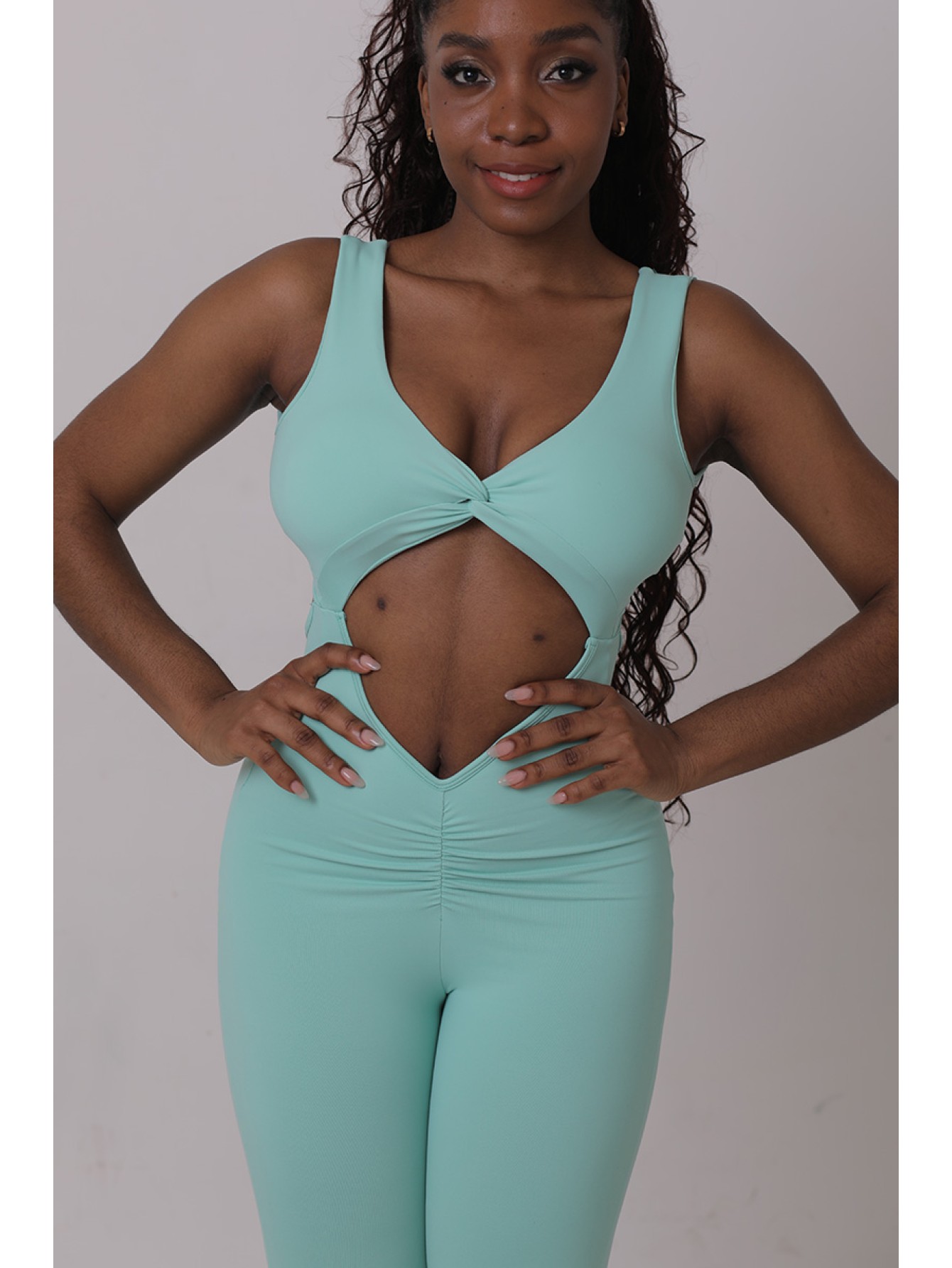 Twist sporty flare jumpsuit  