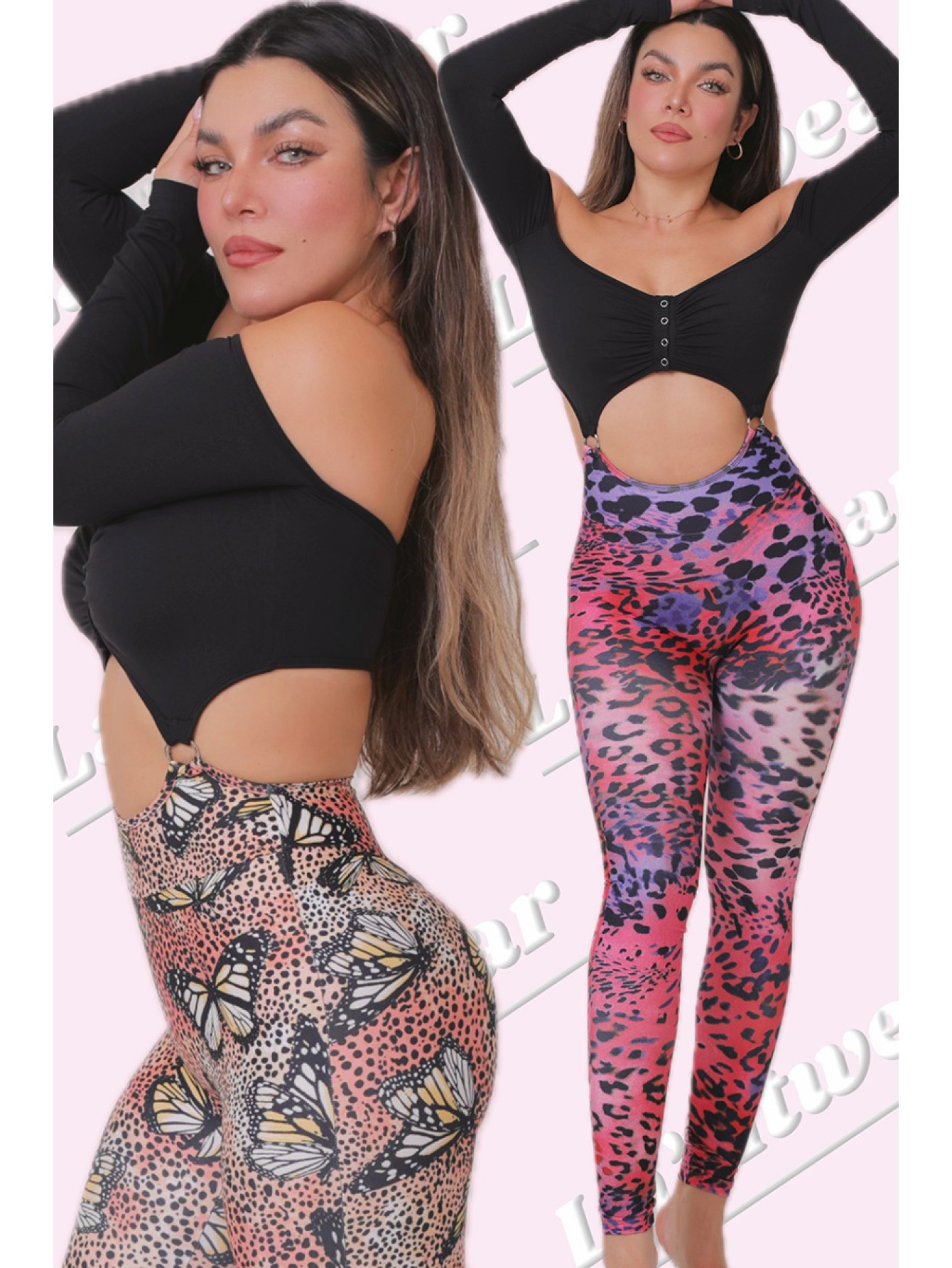 Lafitwear original one - shoulder long - sleeve snap - button bodysuit with built - in bra pads, loops, and fitness - dance - inspired patchwork design