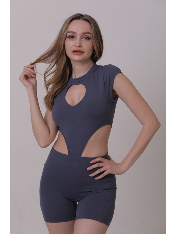 lafitwear original European and American peach heart hollow fitness yoga exercise nylon women's jumpsuit sexy big show