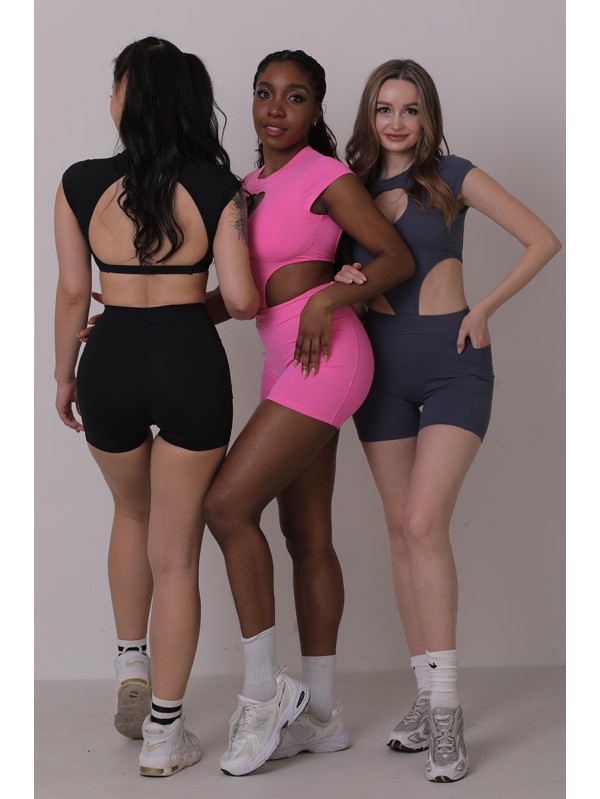 lafitwear original European and American peach heart hollow fitness yoga exercise nylon women's jumpsuit sexy big show